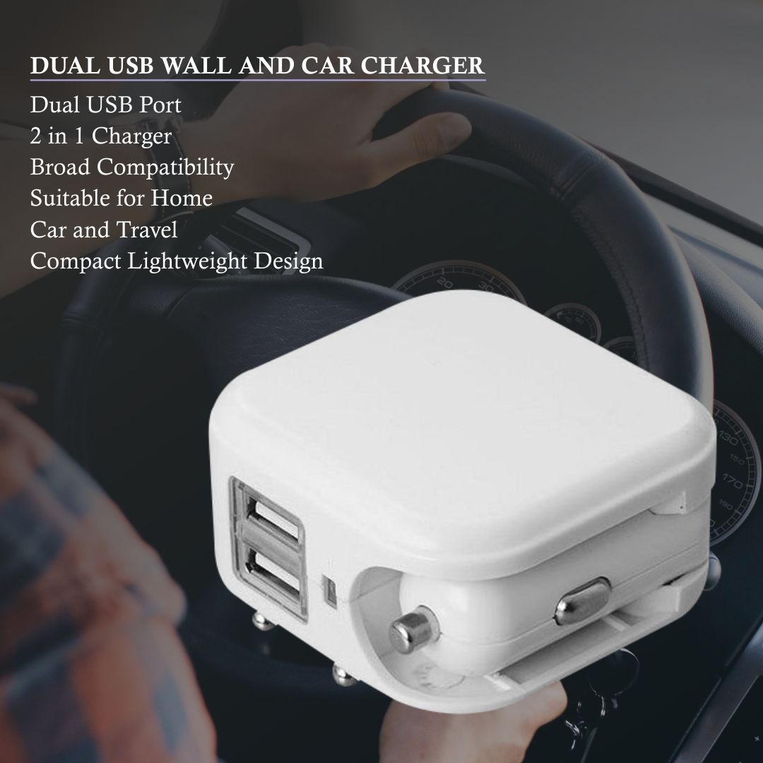 Wall and Car Charger Dual USB